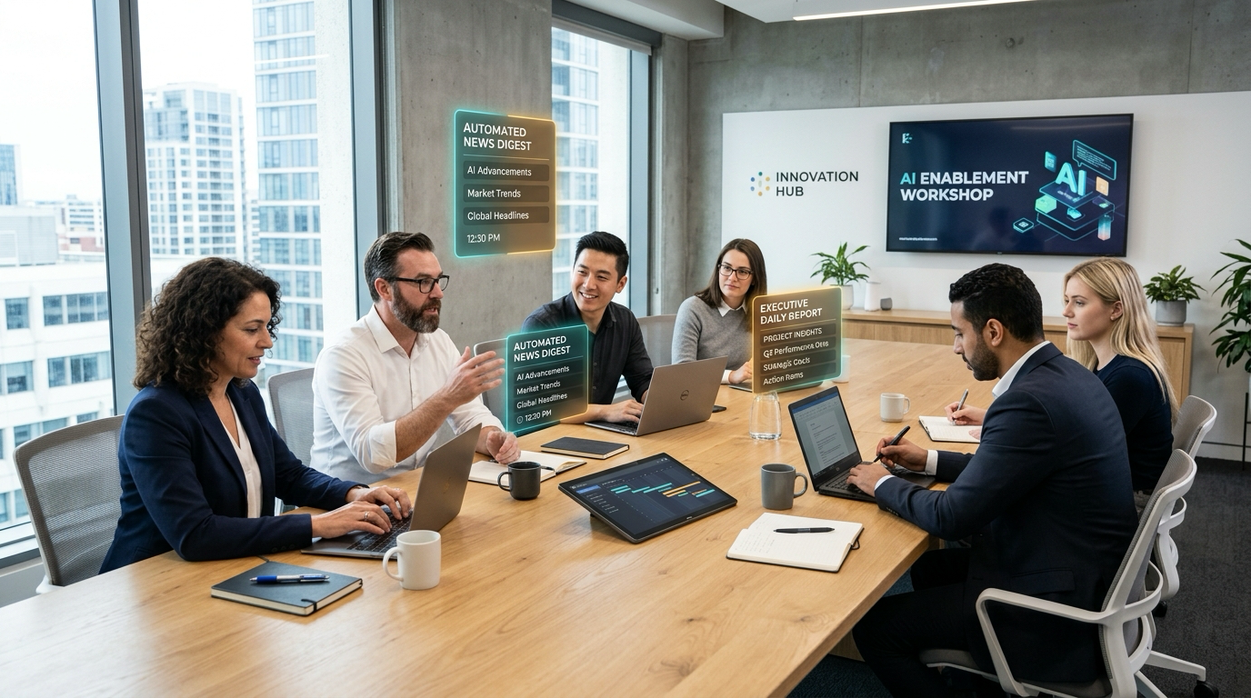 企业管理层 AI 实战营现场：业务管理者与技术骨干利用终端智能体跑通自动化业务流